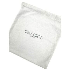 Jimmy Choo Dust Bag Travel Storage With Drawstring Small White 12”‎ X 13”